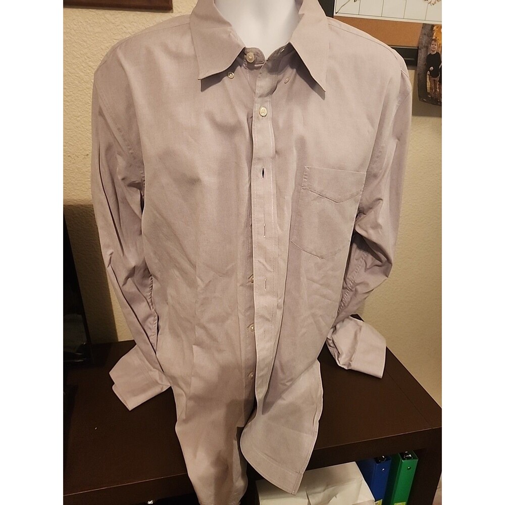 Gap Mens Button Up Shirt XXL 2XL Light Purple Lavender Long Sleeve Casual Dress